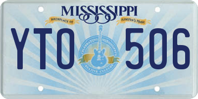 MS license plate YTO506