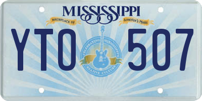 MS license plate YTO507