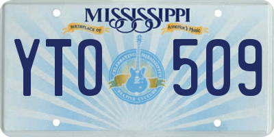 MS license plate YTO509