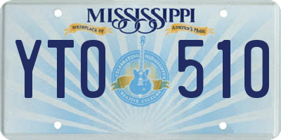 MS license plate YTO510
