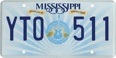 MS license plate YTO511