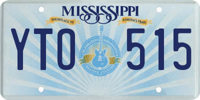 MS license plate YTO515