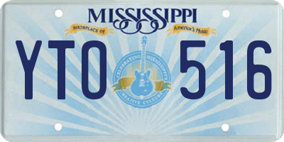 MS license plate YTO516