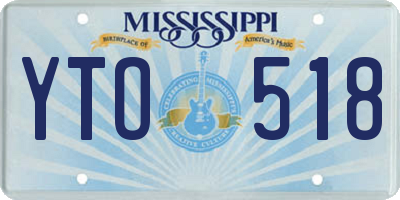 MS license plate YTO518