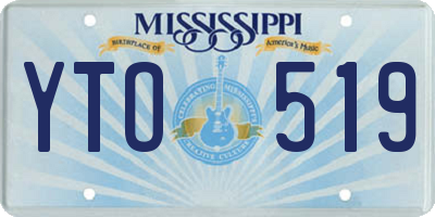MS license plate YTO519