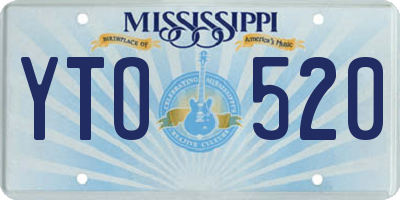MS license plate YTO520