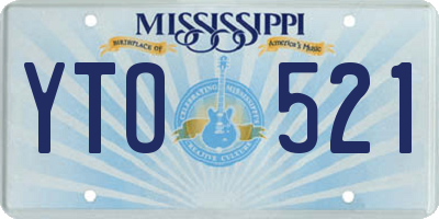 MS license plate YTO521