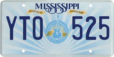 MS license plate YTO525