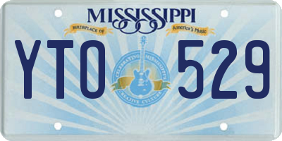 MS license plate YTO529