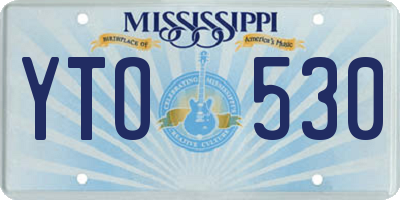 MS license plate YTO530
