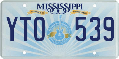 MS license plate YTO539