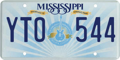 MS license plate YTO544