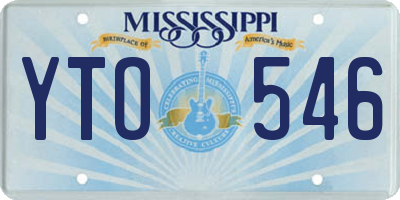 MS license plate YTO546