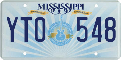 MS license plate YTO548