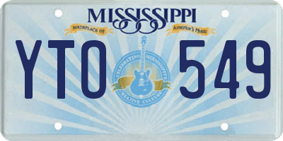 MS license plate YTO549