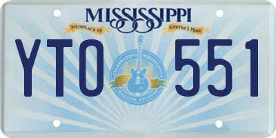 MS license plate YTO551