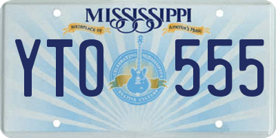 MS license plate YTO555