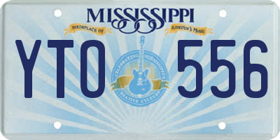 MS license plate YTO556