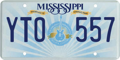 MS license plate YTO557
