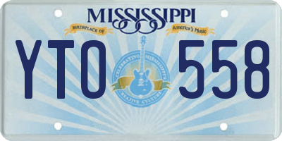 MS license plate YTO558