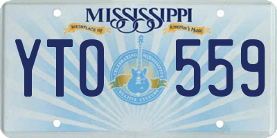 MS license plate YTO559