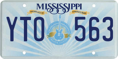 MS license plate YTO563