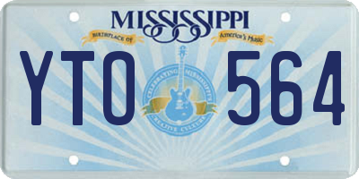 MS license plate YTO564