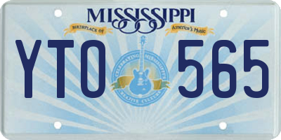 MS license plate YTO565
