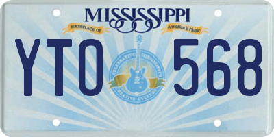 MS license plate YTO568