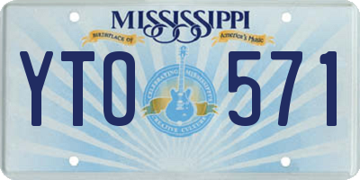 MS license plate YTO571