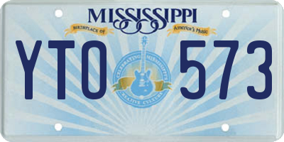 MS license plate YTO573
