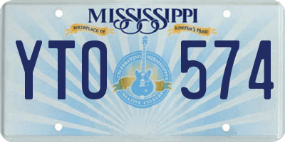 MS license plate YTO574