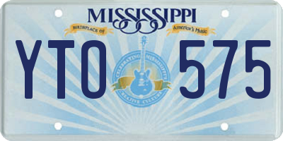 MS license plate YTO575