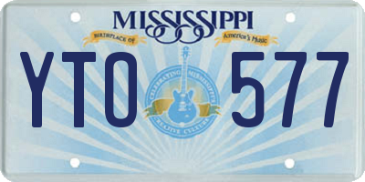 MS license plate YTO577