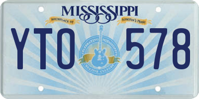 MS license plate YTO578