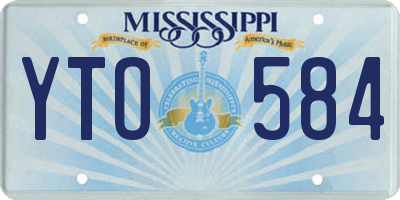 MS license plate YTO584