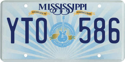 MS license plate YTO586