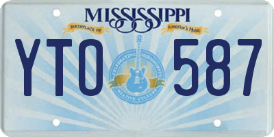 MS license plate YTO587