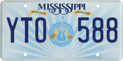 MS license plate YTO588