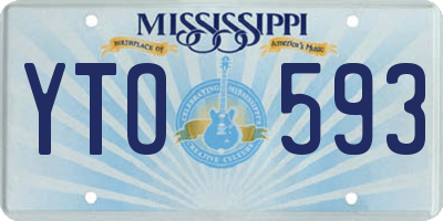 MS license plate YTO593