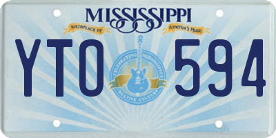 MS license plate YTO594
