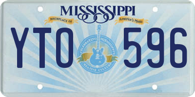 MS license plate YTO596