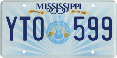 MS license plate YTO599