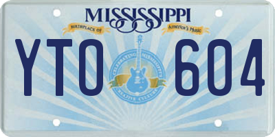 MS license plate YTO604