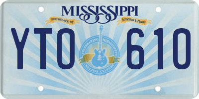 MS license plate YTO610