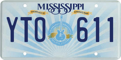 MS license plate YTO611