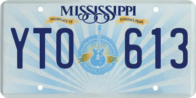 MS license plate YTO613