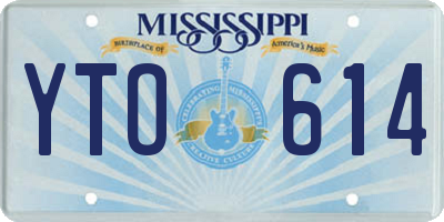 MS license plate YTO614