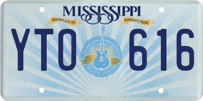 MS license plate YTO616