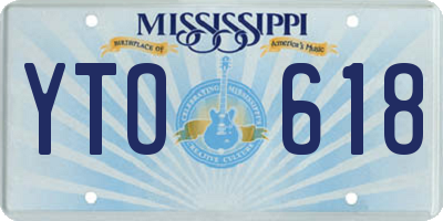 MS license plate YTO618